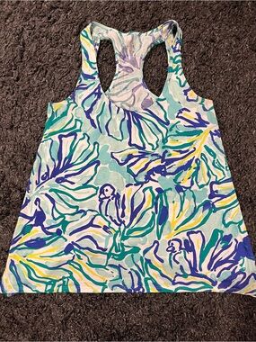Lilly Pulitzer Monterey Tank in Poolside Blue Stay Cool Size XS